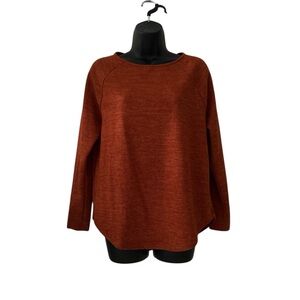 📣SHEIN Terracotta Long Sleeve Boat Neck Sweater sz Small